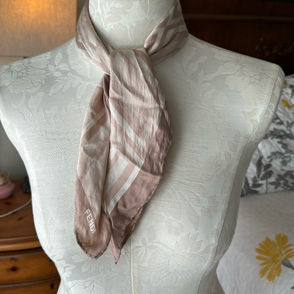Authentic Fendi silk scarf.